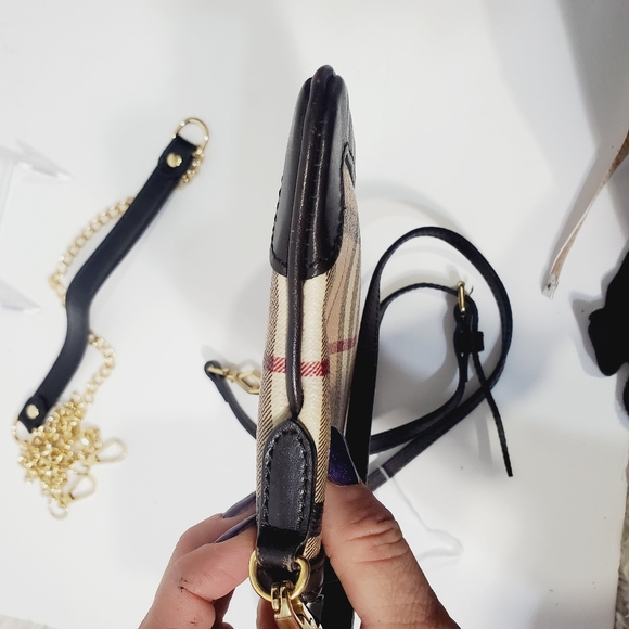 BURBERRY authentic PVC leather crossbosy  Horseferry check small  bag - Picture 15 of 16